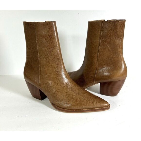 Matisse Shoes - New Matisse Caty Snake Pointed Toe Zippered Booties Western Boots Brown Womens 7